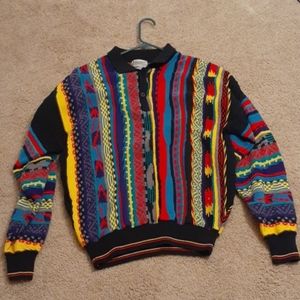 Tosani Canada Mens XL Retro Knit Sweater W/ collar